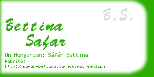 bettina safar business card