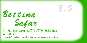 bettina safar business card